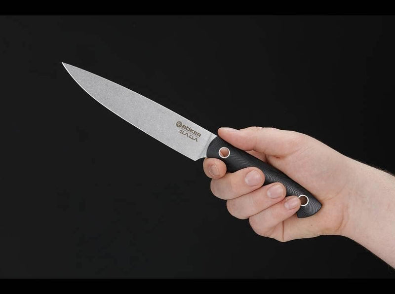 Böker Saga G10 Stonewash Allzweckmesser, Allzweckmesser