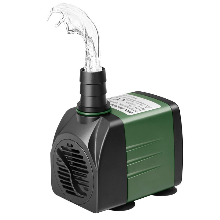 SOUSLOW Water Pump Submersible Pump 25W 1500L/H AC220-240V with 2 Nozzles for Aquarium Pond Fountain