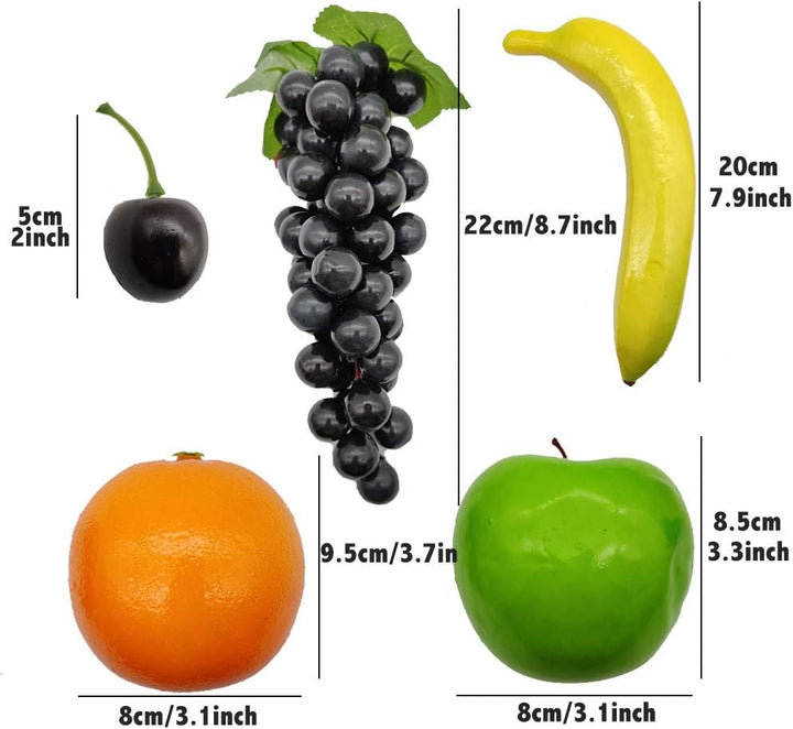 21 Stück künstliche Früchte Sortiert gefälschte Früchte lebensechte realistische Früchte für die Inn