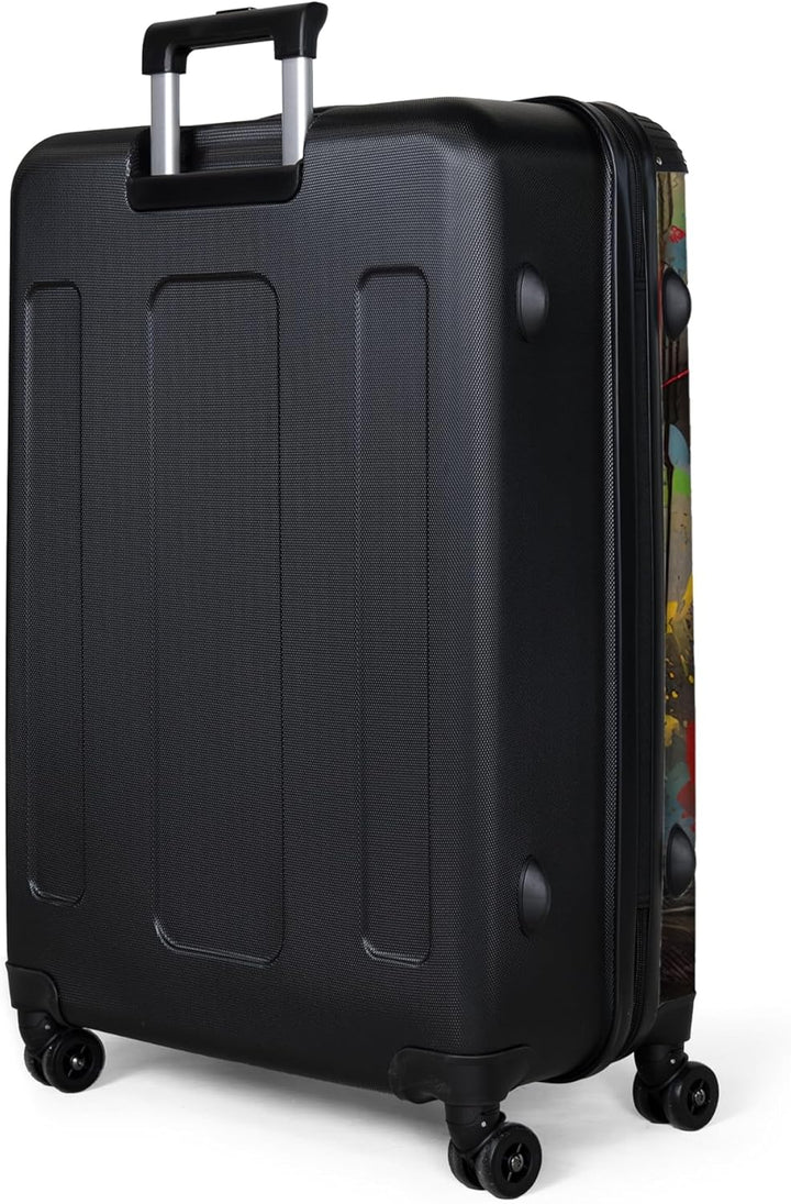 NoBoringSuitcases.com® Koffer XL Gross 77x51.5x28 cm Hartschale Reisekoffer 4 Rollen Leicht Koffer T