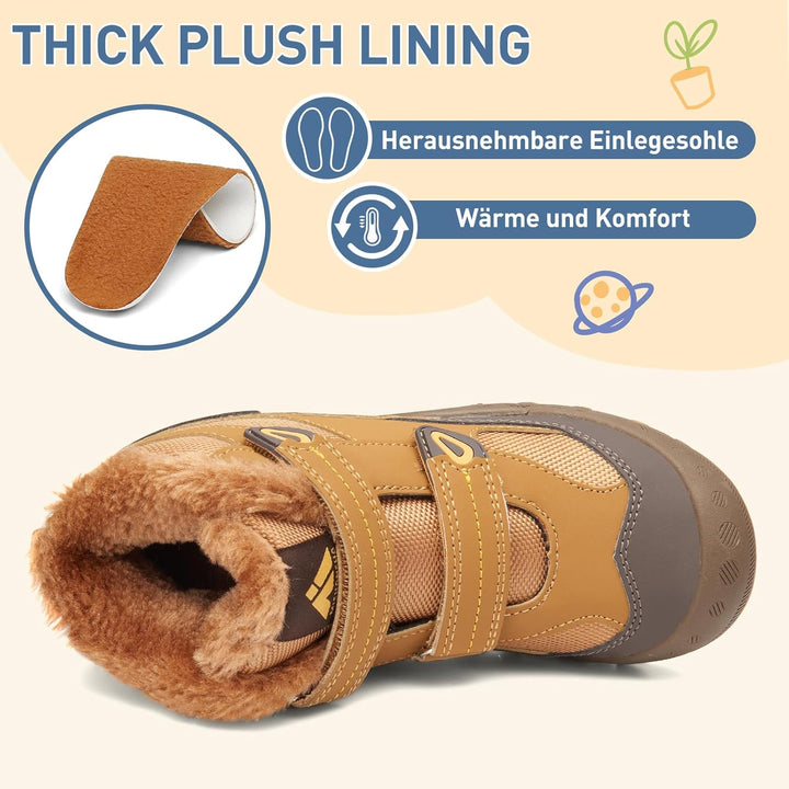 Mishansha Kinder Winterschuhe Mädchen Winterstiefel Warm Schneestiefel Gefüttert Boots Wasserdicht 2