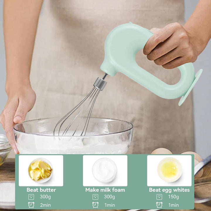 Handmixer, Kabelloser Elektrischer Mini-Eierschläger Handrührgerät Mit 4 Geschwindigkeitsstufen USB