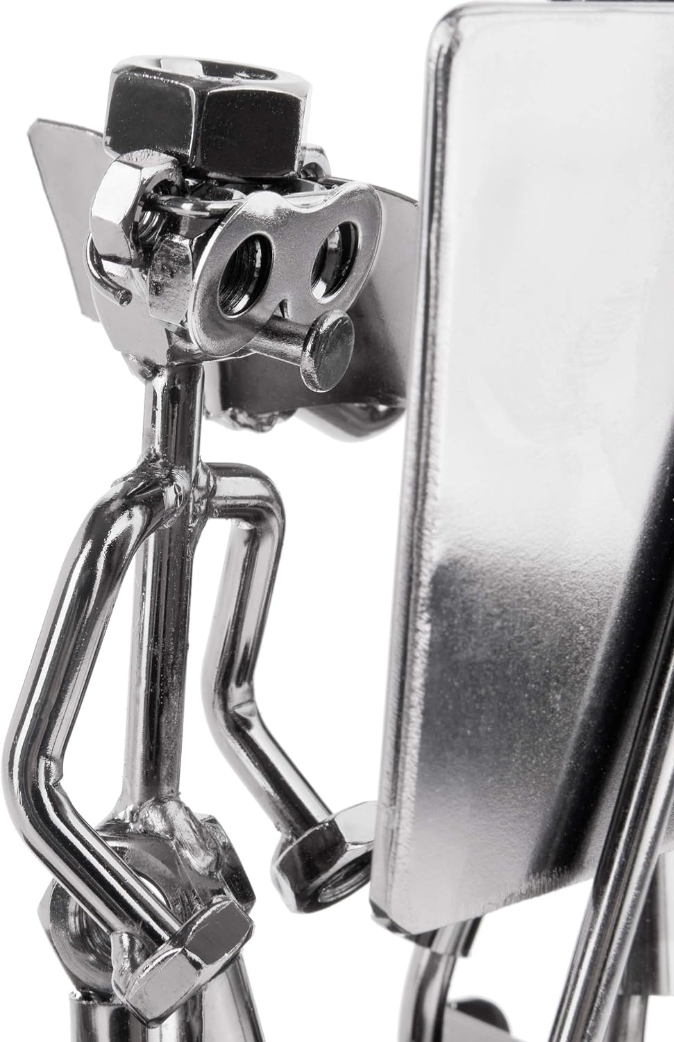 BRUBAKER Schraubenmännchen Lehrer mit Stiftehalter - Handarbeit Eisenfigur Schule Metallmännchen mit