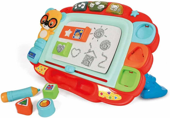 Clementoni - Bär der Bär frech, interaktives Erwachen, Kinder, magische Schiefertafel für Babys, mag