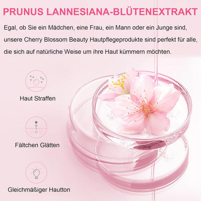 Hautpflege Set für Teenager-Mädchen, Japan Sakura Skincare Set, Anti-aging Gesichtspflege Set, Tägli