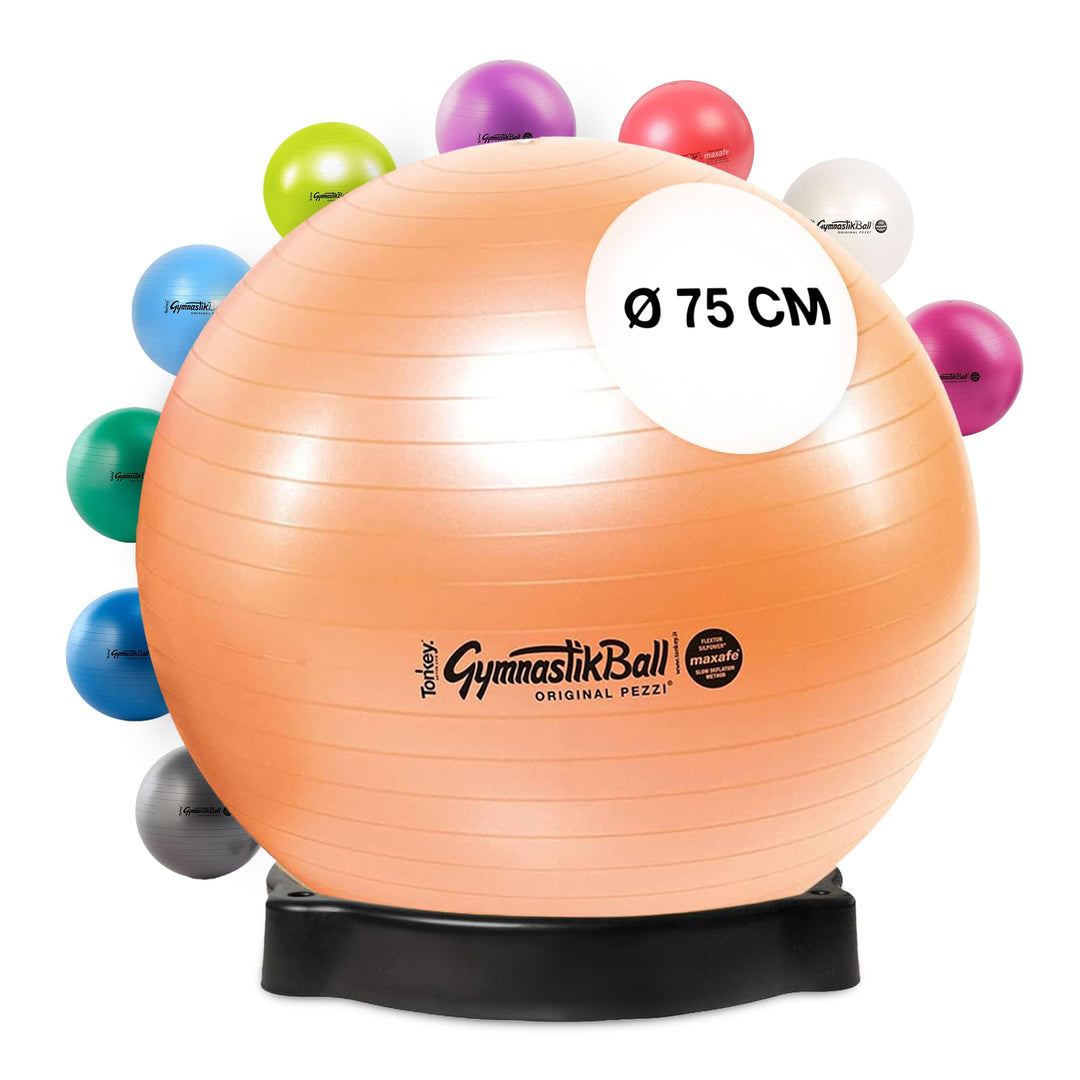 PEZZI Original Pezziball MAXAFE mit Ballschale Sitzball 75 cm Kupfer, 75 cm Kupfer