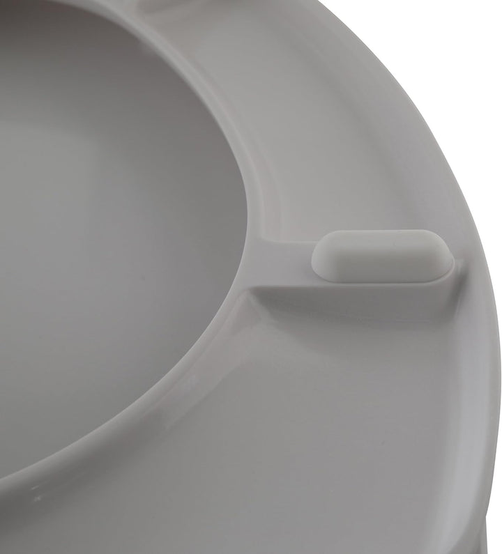 axentia WC-Sitz mit einer Duroplast Absenkautomatik, weisser Kunsstoff Toilettensitz ca. 45 x 37 x 3