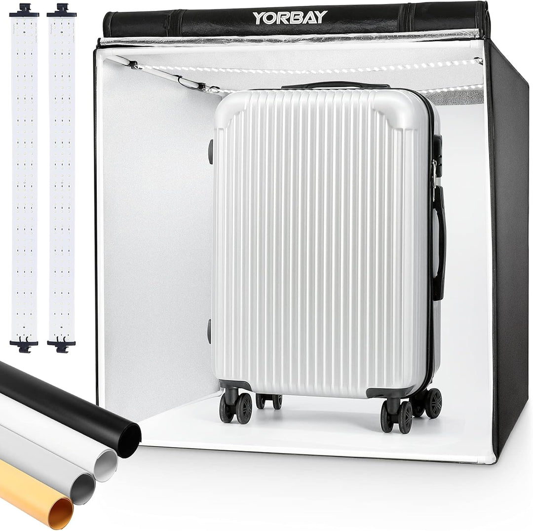 Yorbay Fotostudio Set 80 x 80 x 80cm CRI 95+ LED-Fotobox Lichtbox Lichtwürfel Profi Fotografie Licht