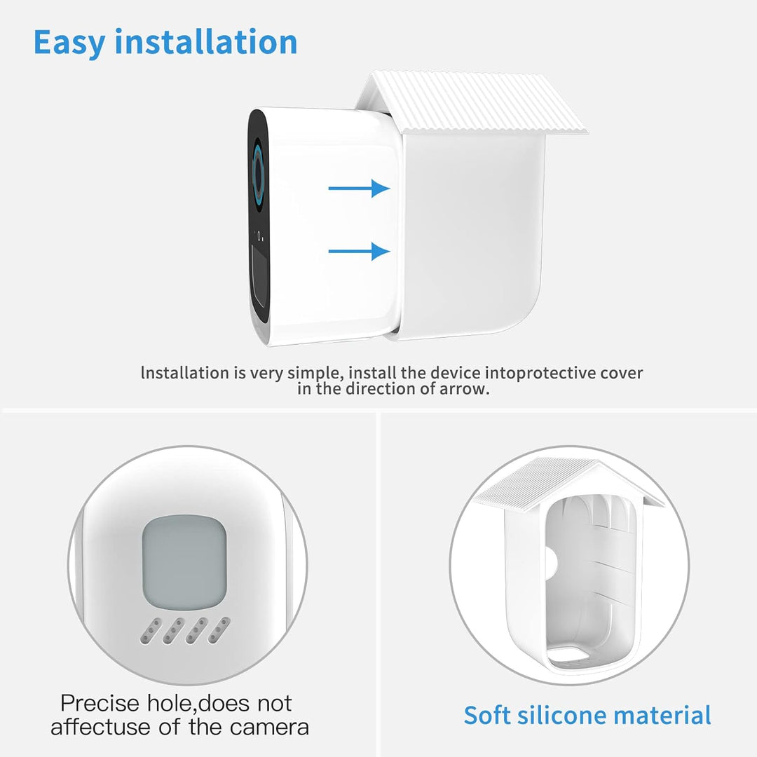 HOLACA Silikonhülle kompatibel mit eufy Security eufyCam S300 3C, wasserdicht, weich, leicht, langle