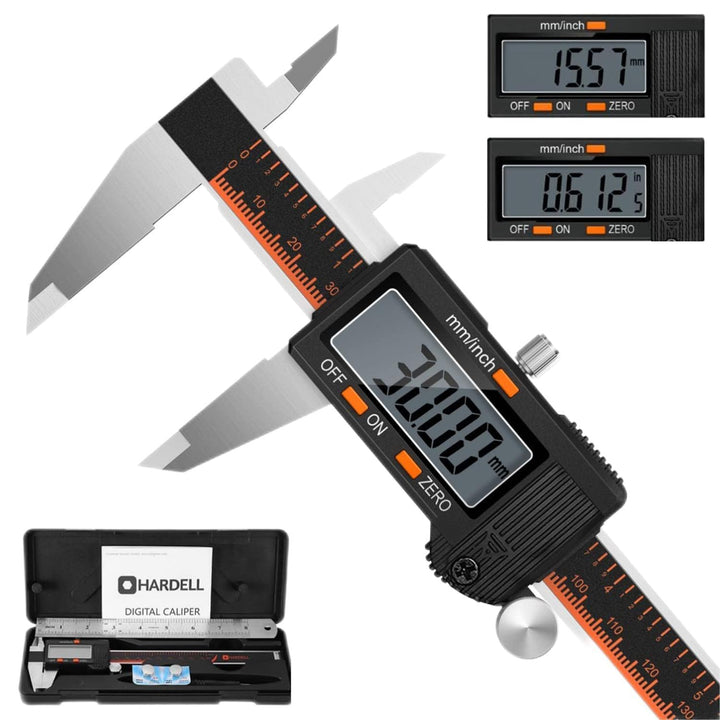 HARDELL Messschieber Digital 150mm, Schieblehre Digital Edelstahl mit LCD Display, Digitaler Messsch