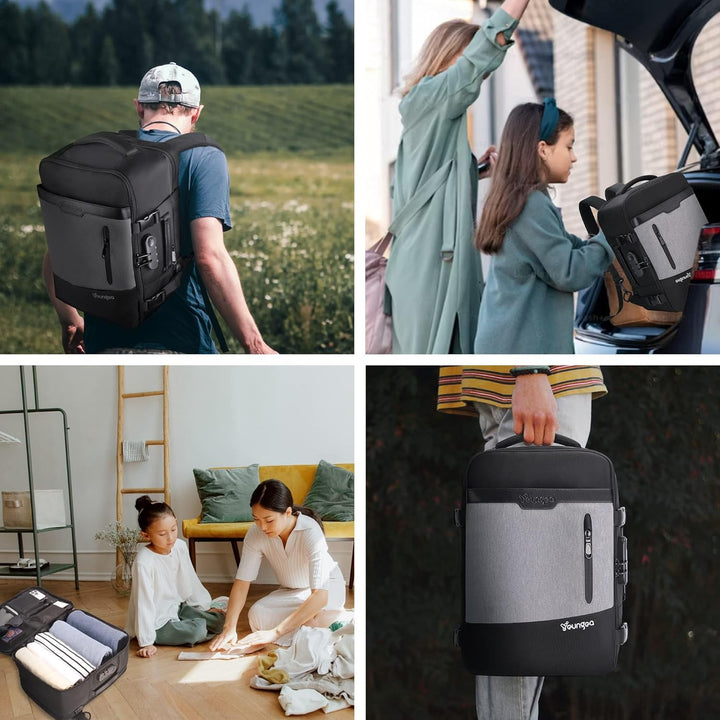 YOUNGOA Handgepäck 40x20x25 Reiserucksack Reisetasche für Ryanair Flugzeug mit LaptopFach 20L YG063