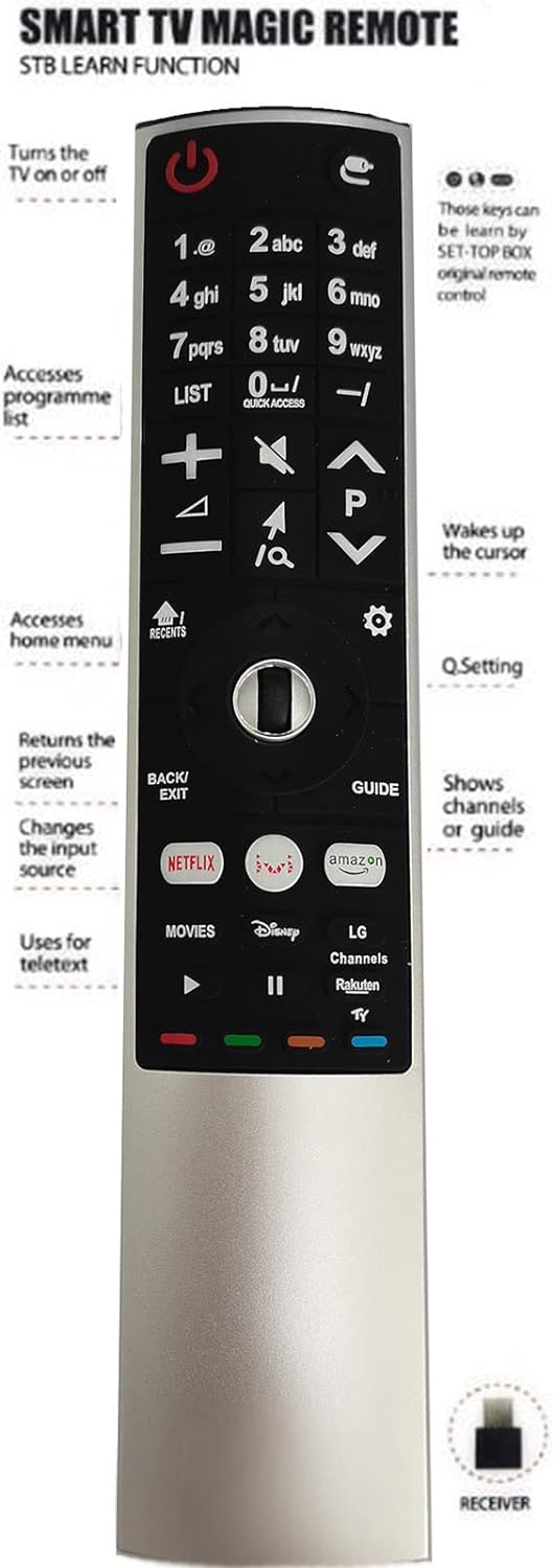 HUAYUWA TV Fernbedienung kompatibel für LG Smart TV Magic Remote AN-MR700 AN-MR650 AN-MR600 AKB75455