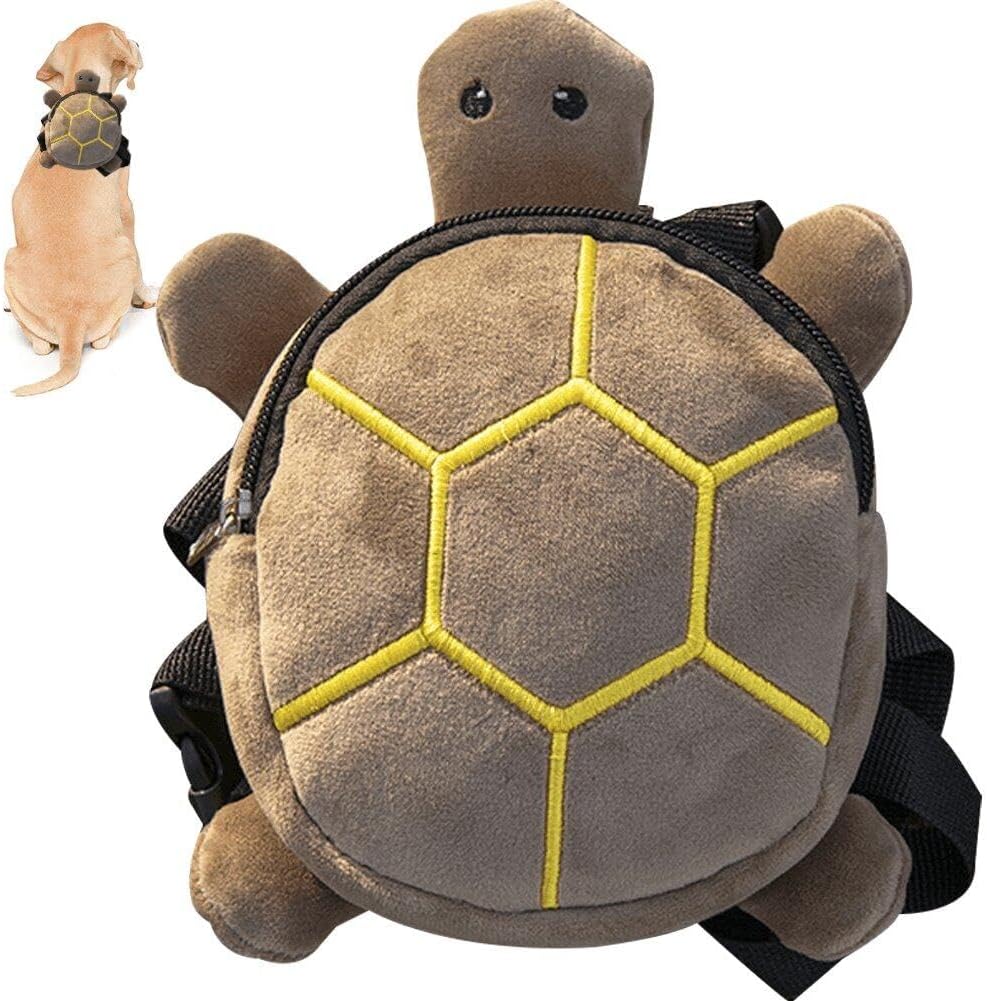 Hunderucksack, No-Pull-haustiergeschirr, Weste, Niedlicher Schildkrötenform, Selbsttragender Rucksac