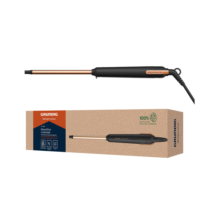 GRUNDIG NaturaShine HS 7230 Lockenstab, Hairstyler, 10 mm Durchmesser, Keramikbeschichtung mit Macad