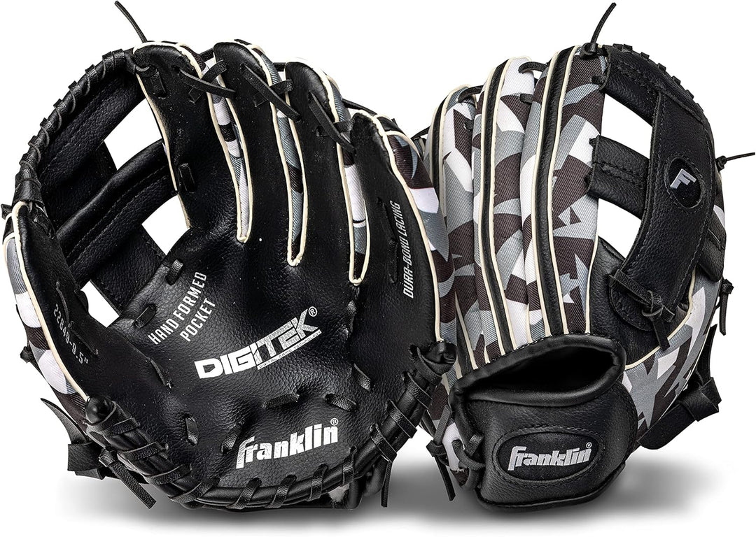 Franklin Sports RTP Teeball Performance Handschuh & Ball Combo (24,1 cm) Rechte Hand Wurf schwarz /