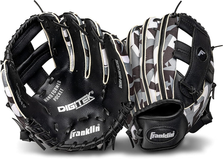 Franklin Sports RTP Teeball Performance Handschuh & Ball Combo (24,1 cm) Rechte Hand Wurf schwarz /
