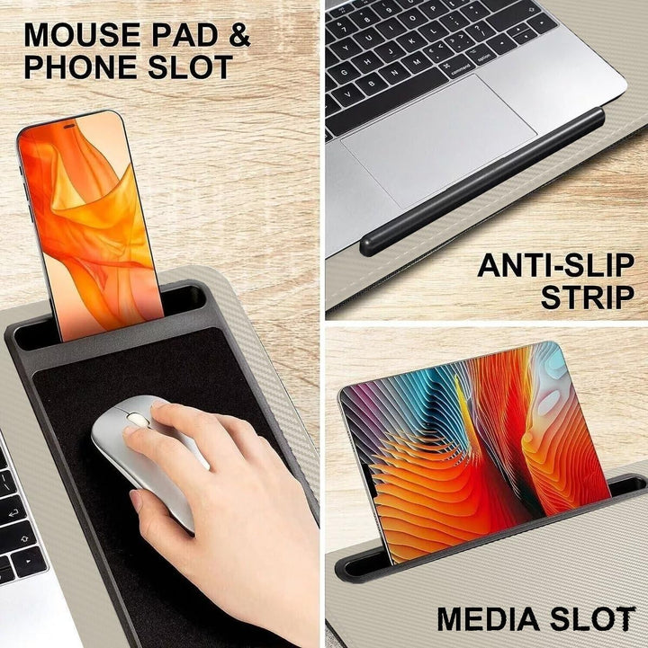 HYFIVE Laptop-Tablett mit Kissen, Schoss-Schreibtischkissen, tragbarer Tablet-Klapptisch, integriert