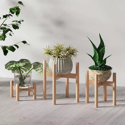 UUE Pflanzenständer, Bambus Blumenständer, Grüner und umweltfreundlicher Plant Stand, Blumenständer