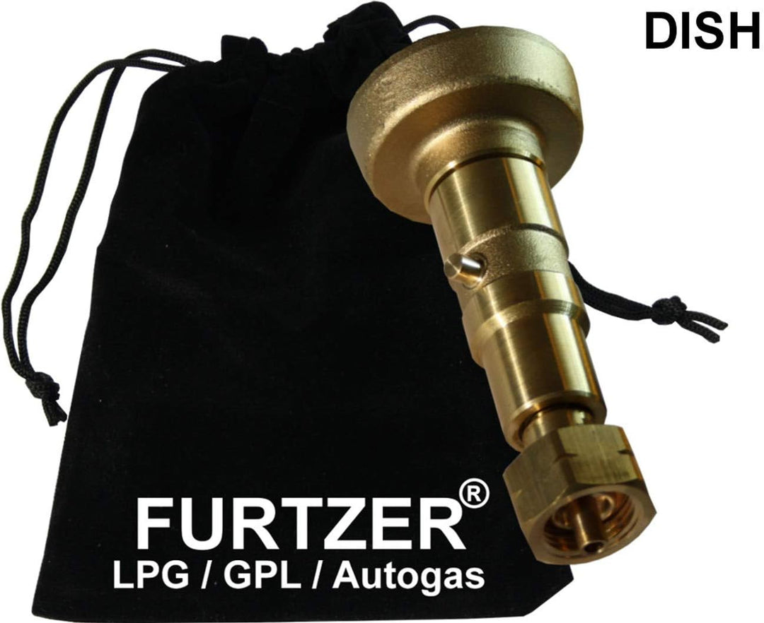 Furtzer LPG GPL Autogas Tankadapter Acme/Dish/EURONOZZLE/BAJONETT Gasflaschen Propangas lang Adapter
