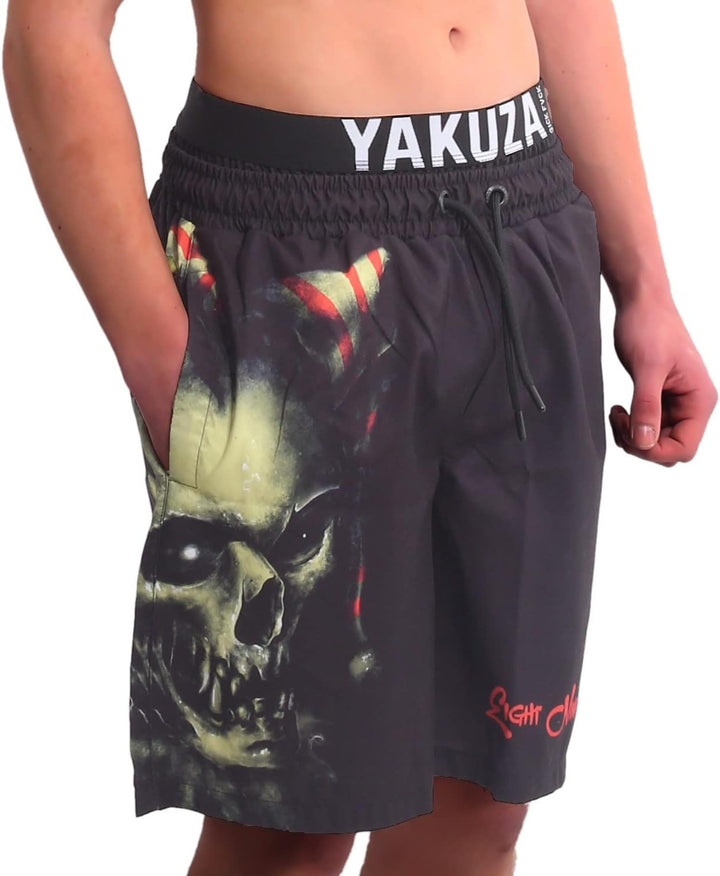 Yakuza Herren Dead Clown Badeshorts Schwarz XXL, Schwarz XXL