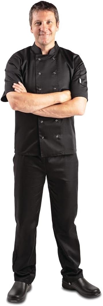 Whites Vegas Kochjacke kurze Ärmel schwarz XXL, XXL