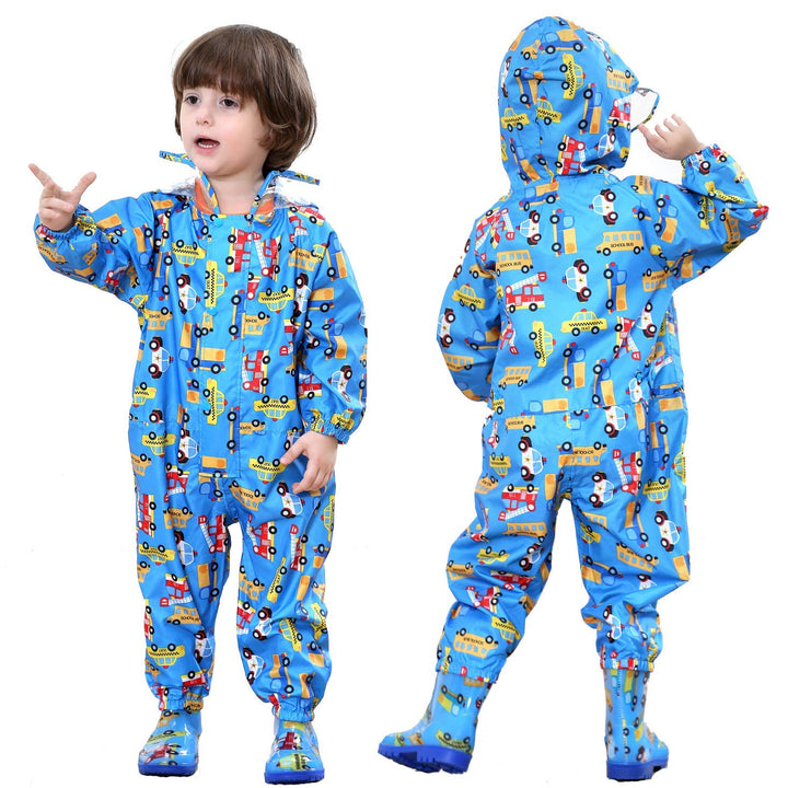 JinBei Kinder Regenmantel Mädchen Jungen Regenjacken Atmungsaktiv Wasserdicht Kapuze Leicht Regenanz