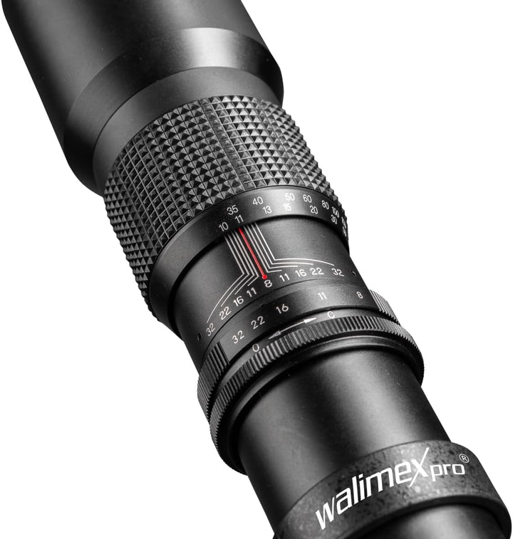 Walimex pro 500mm 1:8,0 DSLR Objektiv für Nikon Z Bajonett - manueller Fokus 500mm Brennweite für Vo