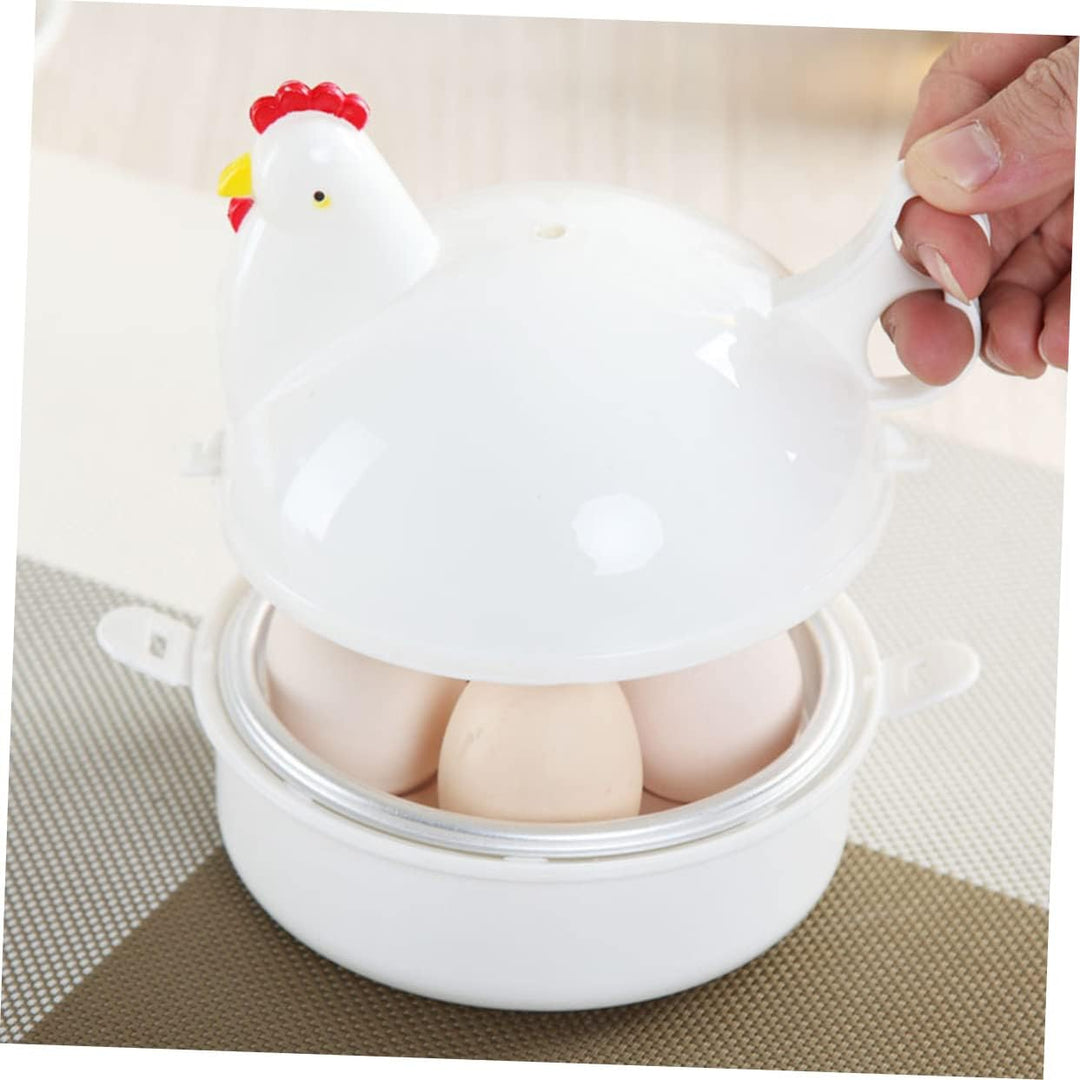 Garneck Eierkocher Für Mikrowelle – Elektrischer Eierkocher in Huhn-Form Für 4 Eier – Praktischer Mi
