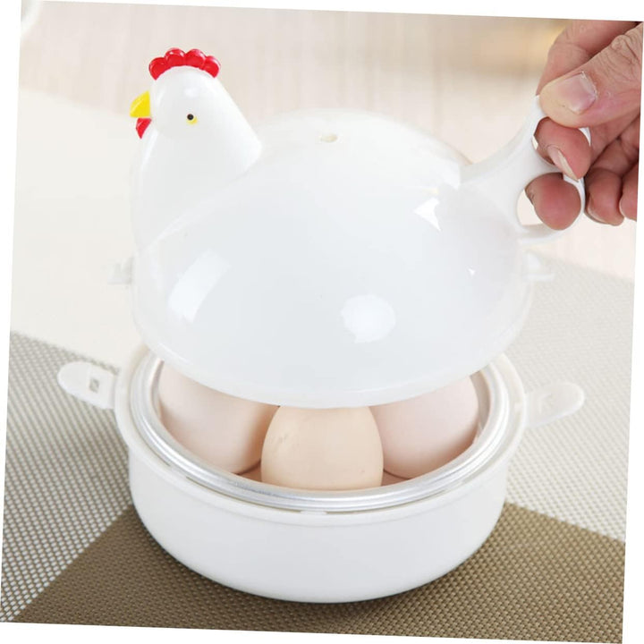 Garneck Eierkocher Für Mikrowelle – Elektrischer Eierkocher in Huhn-Form Für 4 Eier – Praktischer Mi