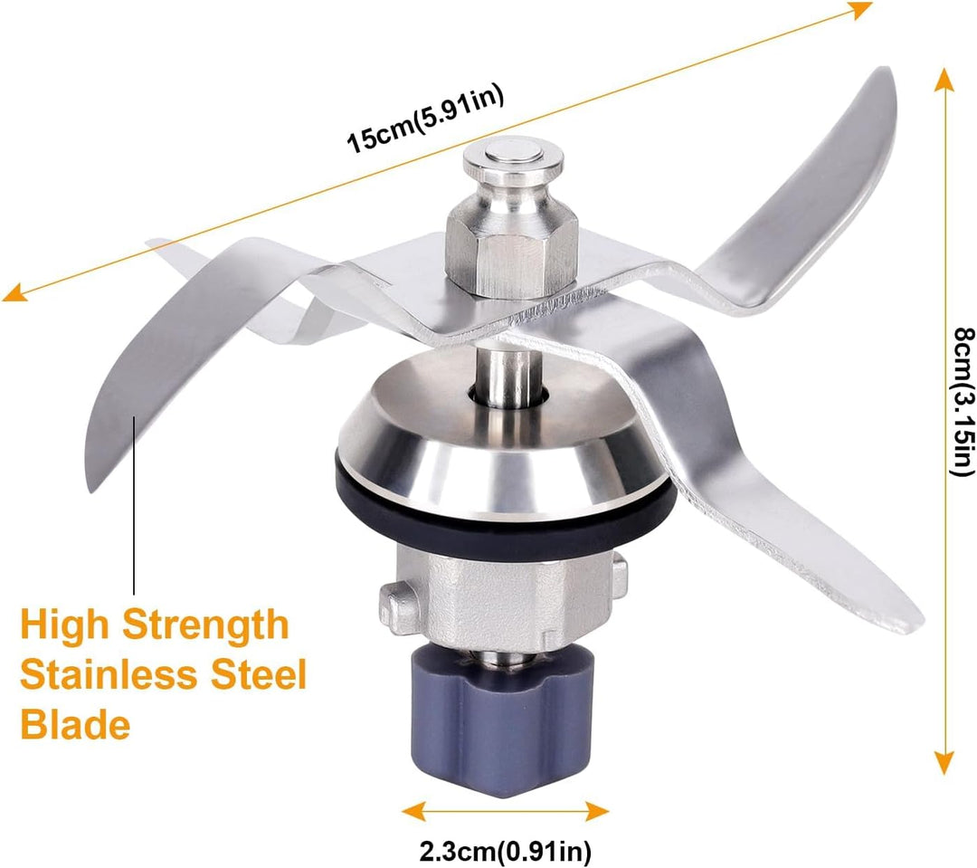 Edelstahl Ersatzmesser Kompatibel mit Silvercrest Monsieur Cuisine Connect und Monsieur Cuisine Smar