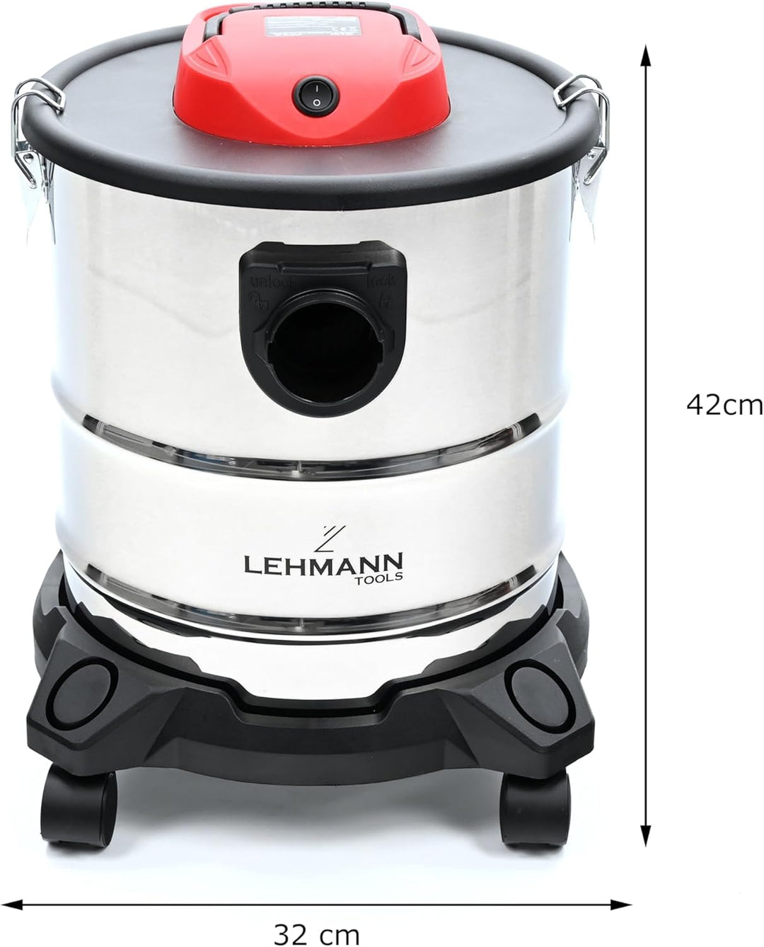 Lehmann Haddo Industriestaubsauger 2000W | Aschesauger für Kamin mit Doppelfilteranlage | Kaminsauge