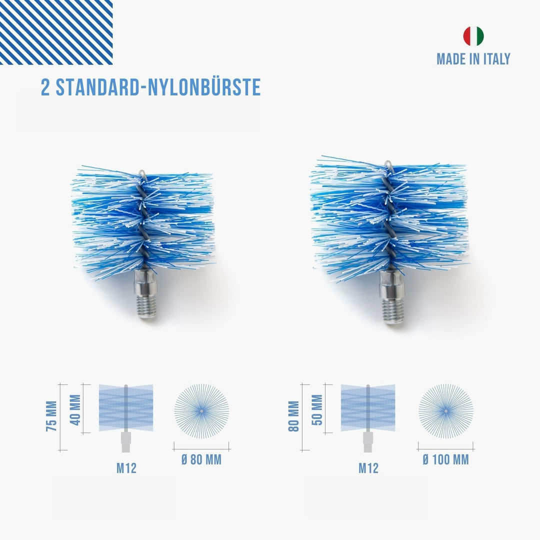 Reinigungsset für Pelletofen der BARETTO-Linie - 6m-Verlängerung, maximale Biegung von 90°C - 2 rege