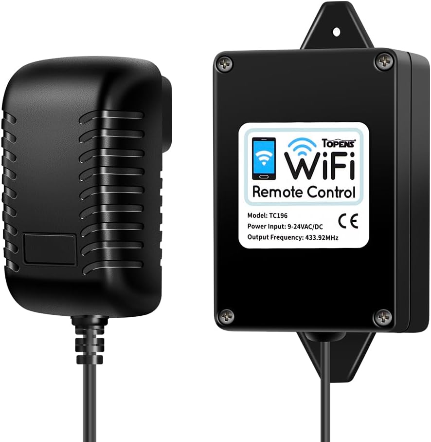 TOPENS TC196 Tuya WiFi Fernbedienung mit Smartphone Zugangskontrolle für automatische Drehtorantrieb