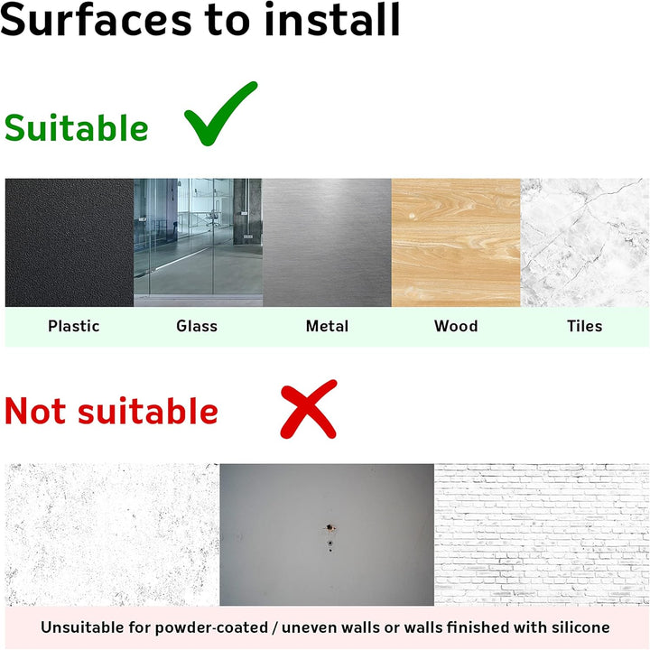 Queence Whiteboardfolie, 50 x 50 cm Magnetisch Selbstklebend inkl. Neodym-Magnete | Memoboard | Whit