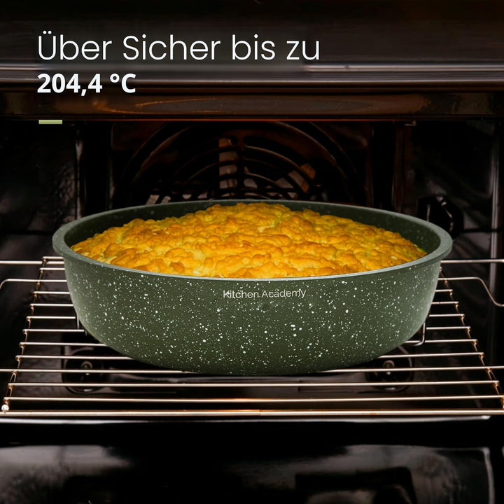 Kitchen Academy Pfannenset mit abnehmbaren Griffen, Töpfe und Pfannen Set mit Deckel, Induktions Töp