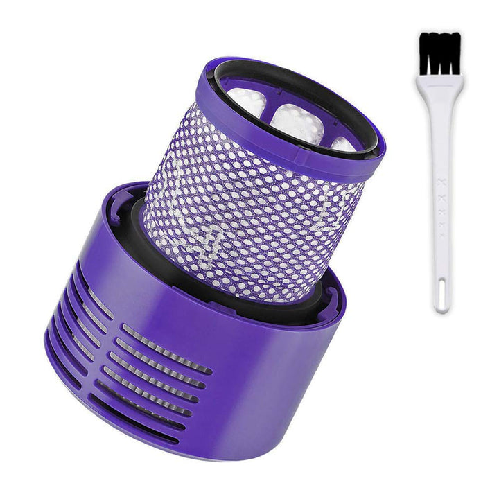 Queta Abwaschbarer Ersatzfilter für Dyson Staubsauger V10 SV12, mit Reinigungsbürste, Ersatzfilter f