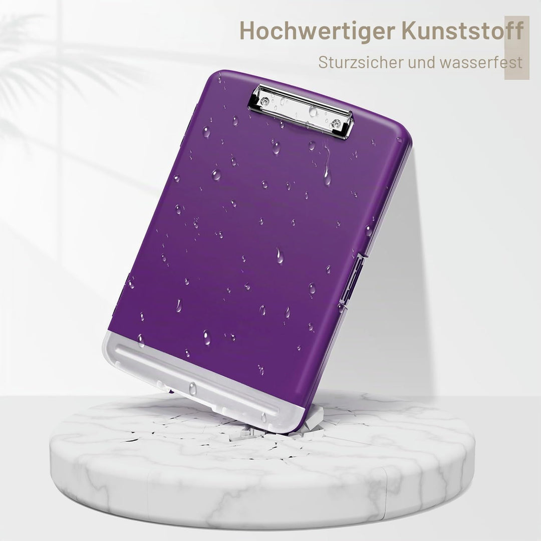 Piasoenc Klemmbrett mit Lagerung, Lagerung Klemmbretter mit Stifthalter und A4 Legal Papier Ordner,