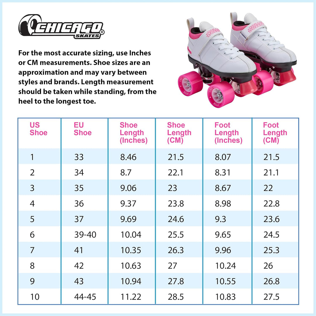 Chicago Bullet Damen Speed Rollschuh - Weiss UK 6 / EU 38,5, UK 6 / EU 38,5