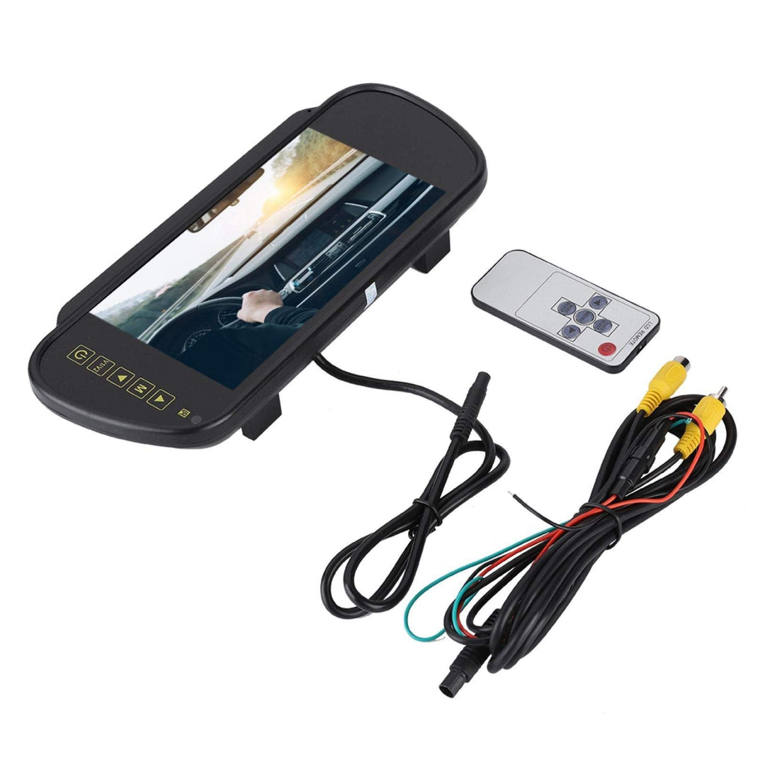 7-Zoll-Auto-Rückspiegel, LCD-Farbbildschirm HD 800 x 480 Auto-MP5-Monitor Auto-Dimm-Monitor Rückfahr