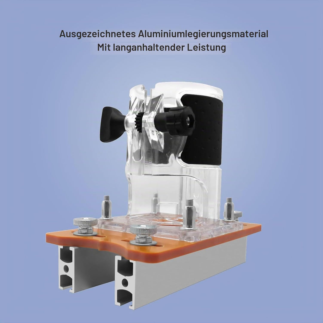 Holzfräser Basis, 2-in-1 Hand Holzschneider Oberfräsenbasis Schlitzhalterung für 65 mm Trimmmaschine