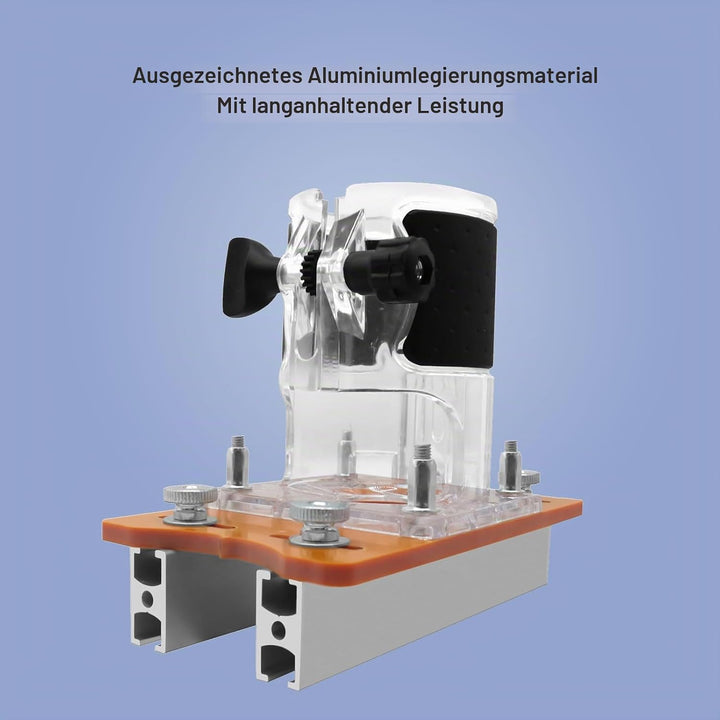 Holzfräser Basis, 2-in-1 Hand Holzschneider Oberfräsenbasis Schlitzhalterung für 65 mm Trimmmaschine
