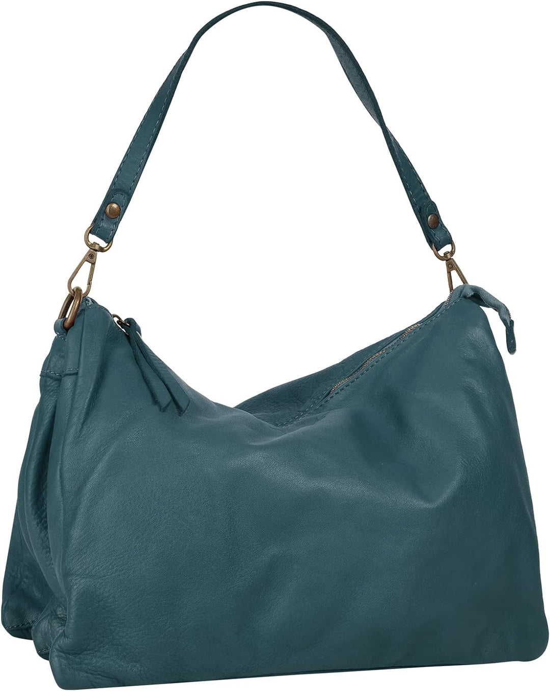 Samantha Look Umhängetasche echt Leder Damen - 021672 Blau, Blau