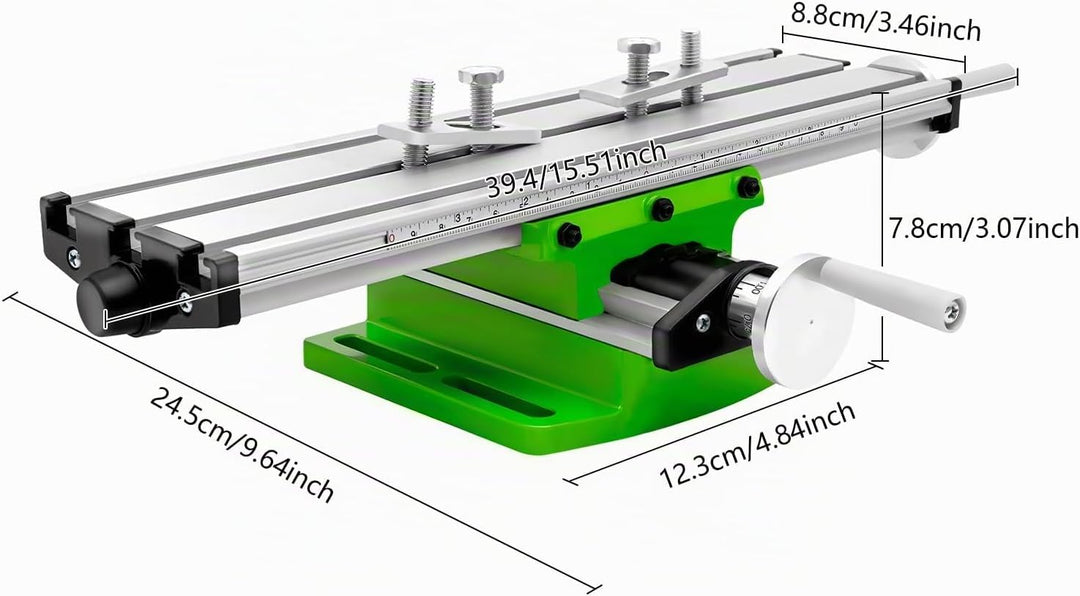Kreuztisch für Ständerbohrmaschine, 2-Achsen Einstellbarer Tischbohrmaschine, X 20CM Y 5CM, Hochpräz