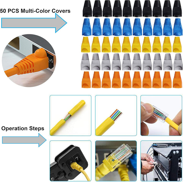 MAYLINE RJ11 RJ45 Cat5 Cat6 Netzwerkkabelprüfgeräte Reparaturwerkzeuge Abisolierschneider, Crimpen d