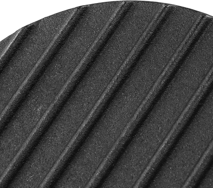 FUNSUEI 2er Set Burgerpresse Gusseisen 17,5 cm, 1KG Burger Smasher mit Holzgriff, Schwarz Rund Grill