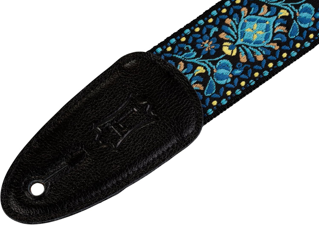 Levy's Leathers M8HT-04 Gitarrengurte 2" 60s Hootenanny Weave Strap Blau - Peacock Blue, Blau - Peac
