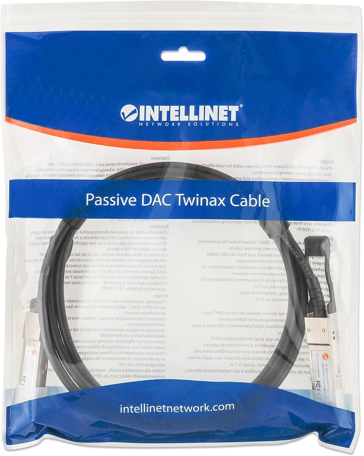 Intellinet QSFP+ 40G Passives DAC Twinax-Kabel QSFP+ auf QSFP+, 3 m, MSA-konform für maximale Kompat