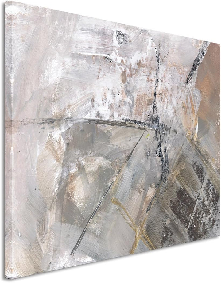Paul Sinus Art 80x60cm Fotoleinwand Leinwanddruck Kunstdruck Wandbild grau schwarz weiss Schlieren