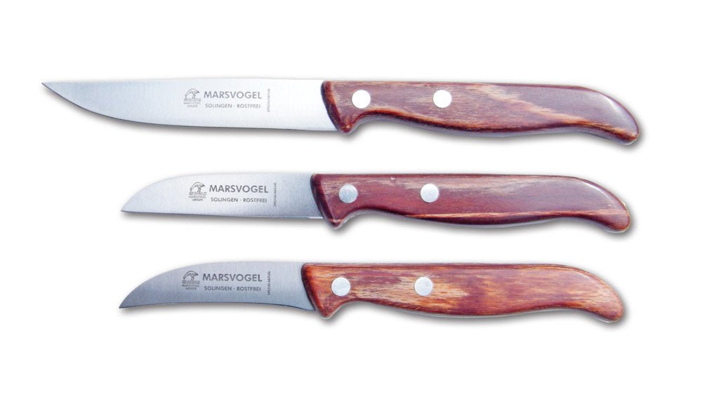Marsvogel Küchenmesser 3er Set - Holz
