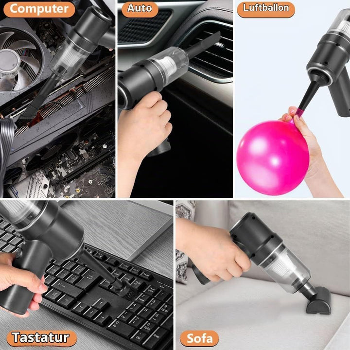 URAQT Handstaubsauger, 9000 Pa Leistungsstarker Handstaubsauger Akku, 3 in 1 Staubsauger mit Ladesta